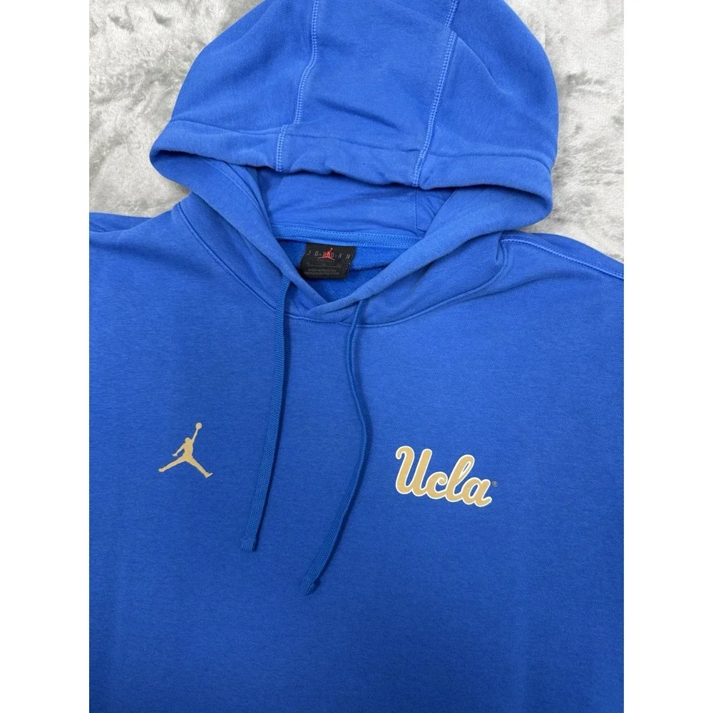 UCLA Nike Air Jordan Hoodie Mens XL Blue Pullover Sweatshirt Jumpman BRUINS Logo
